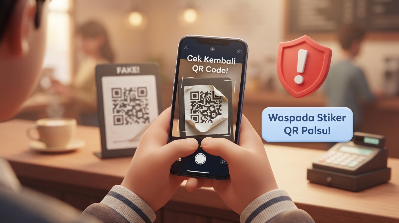 Ilustrasi QR Code palsu