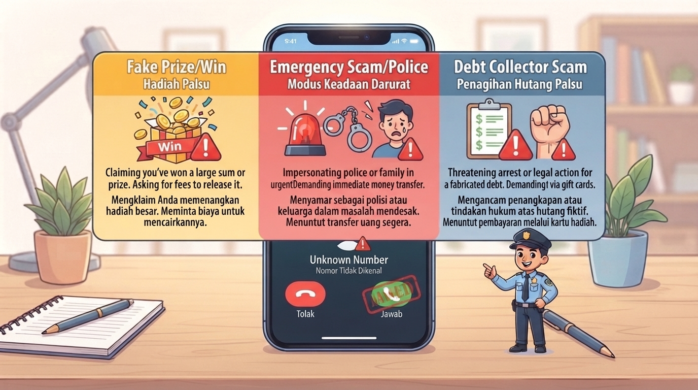 Ilustrasi telepon penipu